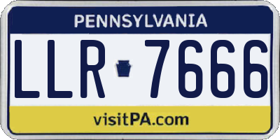 PA license plate LLR7666