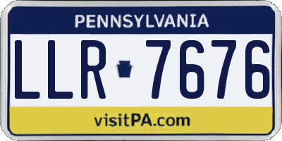 PA license plate LLR7676