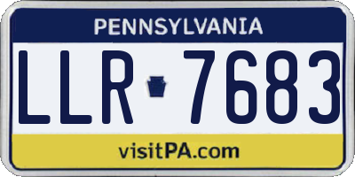 PA license plate LLR7683