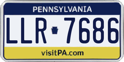 PA license plate LLR7686