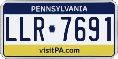 PA license plate LLR7691