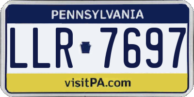 PA license plate LLR7697
