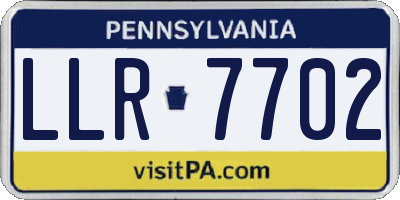 PA license plate LLR7702