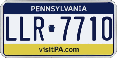 PA license plate LLR7710