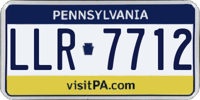 PA license plate LLR7712