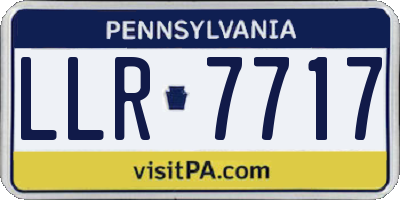 PA license plate LLR7717