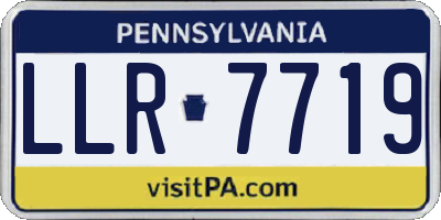 PA license plate LLR7719
