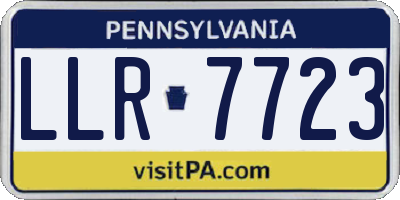 PA license plate LLR7723