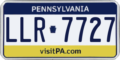 PA license plate LLR7727