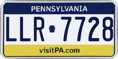 PA license plate LLR7728