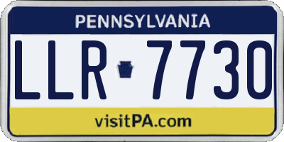 PA license plate LLR7730