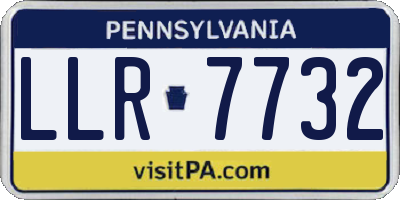 PA license plate LLR7732