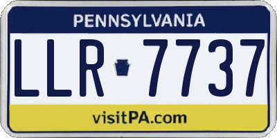 PA license plate LLR7737