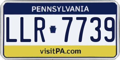 PA license plate LLR7739