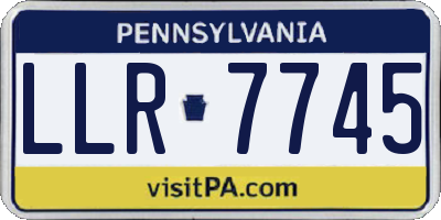 PA license plate LLR7745