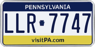 PA license plate LLR7747
