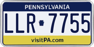 PA license plate LLR7755