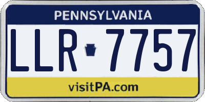 PA license plate LLR7757