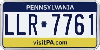 PA license plate LLR7761
