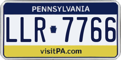 PA license plate LLR7766