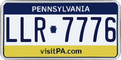 PA license plate LLR7776