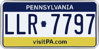 PA license plate LLR7797