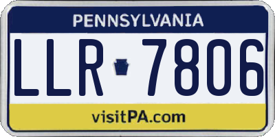 PA license plate LLR7806