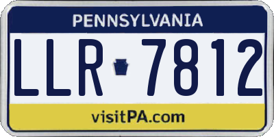 PA license plate LLR7812