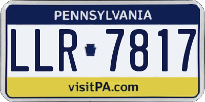 PA license plate LLR7817