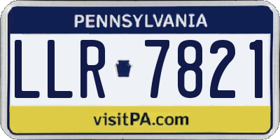 PA license plate LLR7821