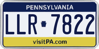 PA license plate LLR7822
