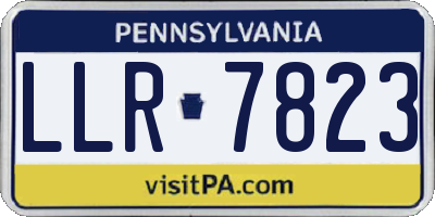 PA license plate LLR7823