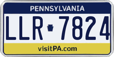 PA license plate LLR7824