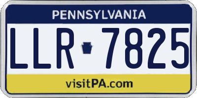 PA license plate LLR7825