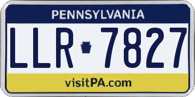 PA license plate LLR7827