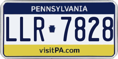 PA license plate LLR7828