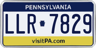 PA license plate LLR7829