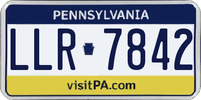 PA license plate LLR7842