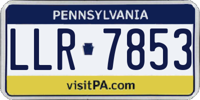PA license plate LLR7853
