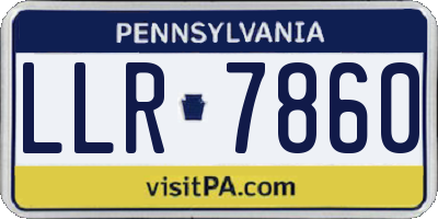 PA license plate LLR7860