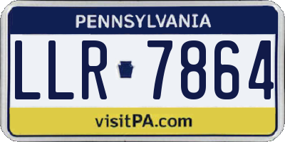 PA license plate LLR7864