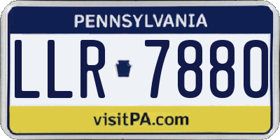 PA license plate LLR7880