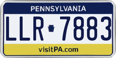 PA license plate LLR7883