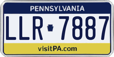 PA license plate LLR7887