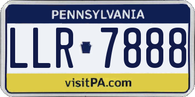 PA license plate LLR7888