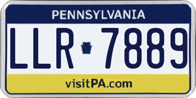 PA license plate LLR7889