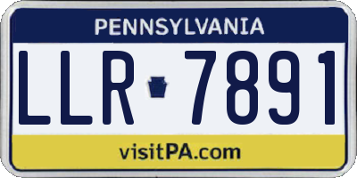 PA license plate LLR7891