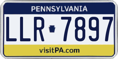 PA license plate LLR7897