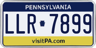 PA license plate LLR7899