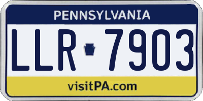 PA license plate LLR7903